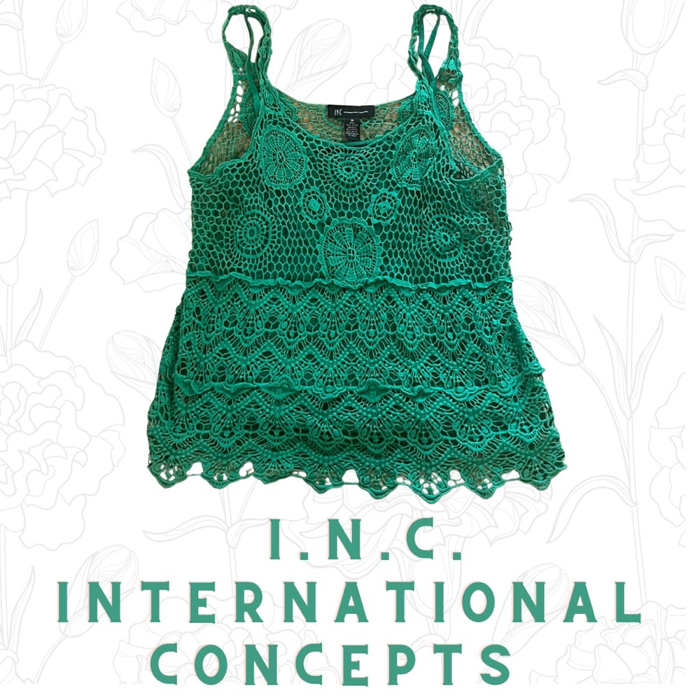 INC International Concepts Emerald Crochet Camisole